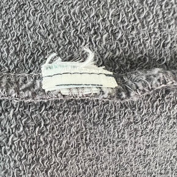 MONROW Gray Sweater Dress Striped Crew Neck 3/4 Dolman Sleeve Pullover Sz Medium - Picture 8 of 8